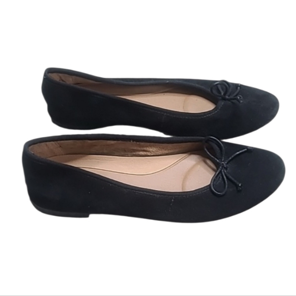 Aerosoles Homerun Black Suede Ballet Flats